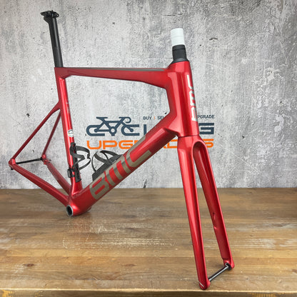 Ridden Once! 2022 BMC Teammachine SLR 58cm Prisma Red 700c Carbon Frameset
