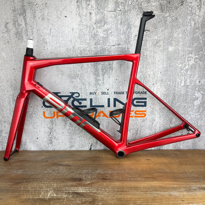 Ridden Once! 2022 BMC Teammachine SLR 58cm Prisma Red 700c Carbon Frameset