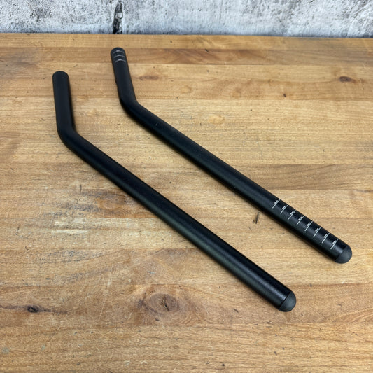 Pair Alloy Single Bend 400mm Handlebar Aerobar Extensions 214g