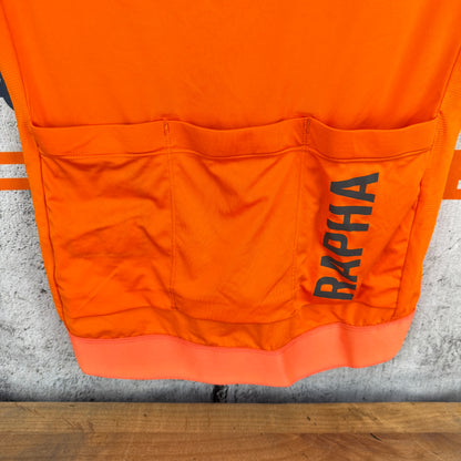 Rapha Pro Team Training Men's Small Orange Short Sleeve Cycling Jersey