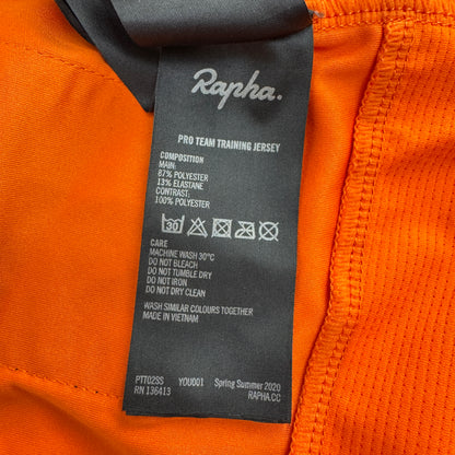 Rapha Pro Team Training Men's Small Orange Short Sleeve Cycling Jersey