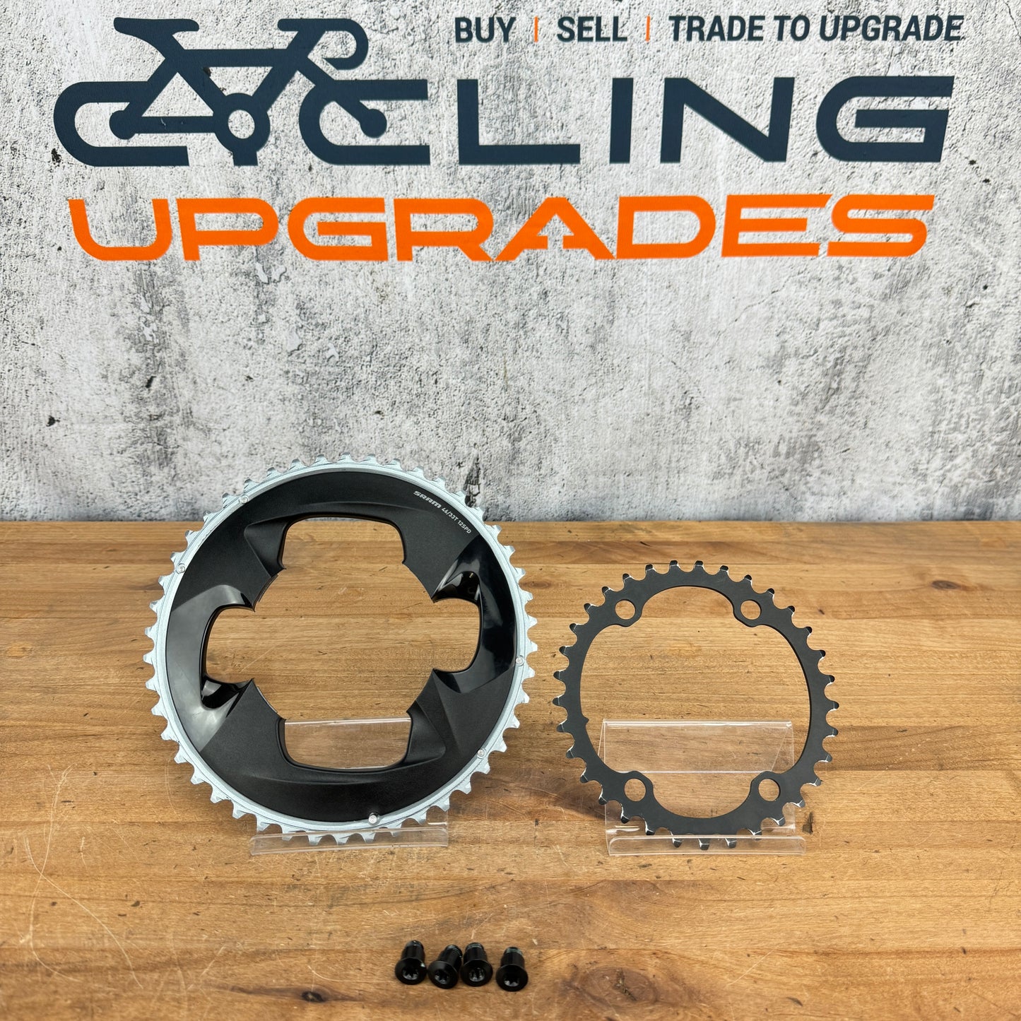 Ridden Once! SRAM Force AXS 46/33t 4-Bolt 107BCD 12-Speed Bike Chainrings 180g