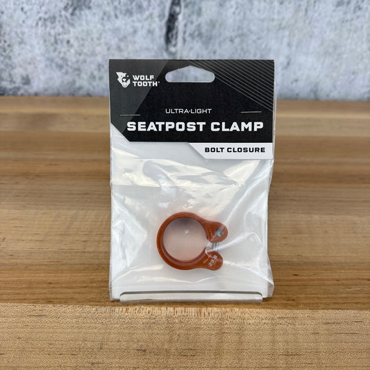 New! Wolf Tooth 29.8mm Orange Bike Seat Post Clamp 18g  MSRP $26
