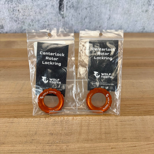New! Wolf Tooth Center-Lock External Orange Pair Lock Rings 21g MSRP $34