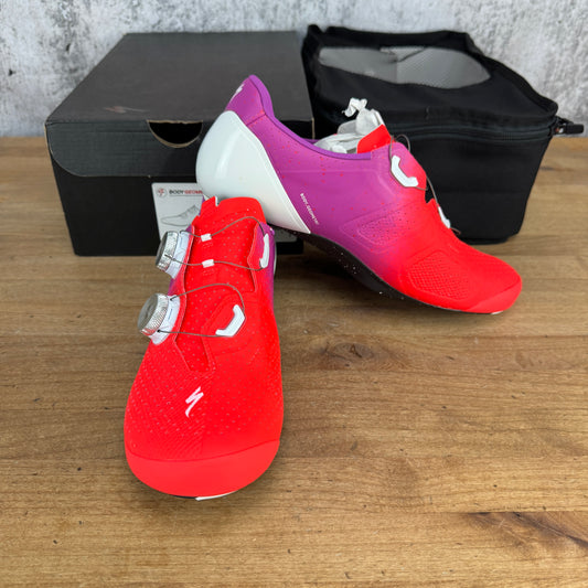 New! Specialized S-Works Torch 40 EU 7.5 US Fiery Red 3-Bolt Road Cycling Shoes