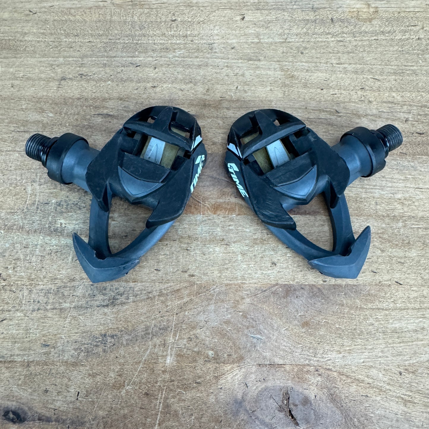 Time Fiberflex Steel Spindle Clipless Road Bike Pedals No Cleats 263g