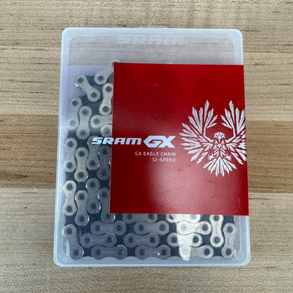 New! SRAM Eagle GX 126 Links 12-Speed Silver/Black MTB Bike Chain MSRP $45