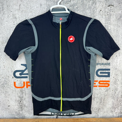 Castelli Black/Gray Men's Large Short Sleeve Cycling Jersey w/Pockets