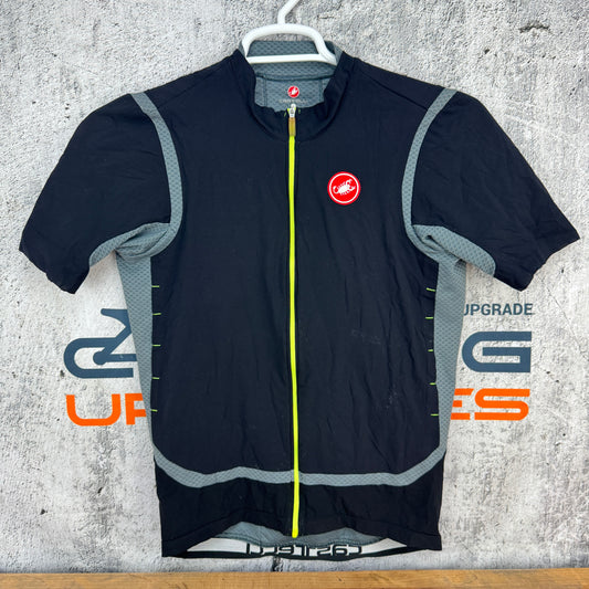 Castelli Black/Gray Men's Large Short Sleeve Cycling Jersey w/Pockets