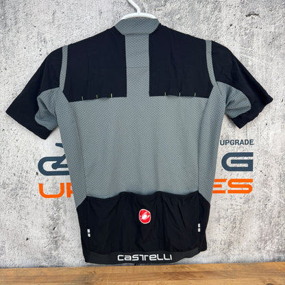 Castelli Black/Gray Men's Large Short Sleeve Cycling Jersey w/Pockets