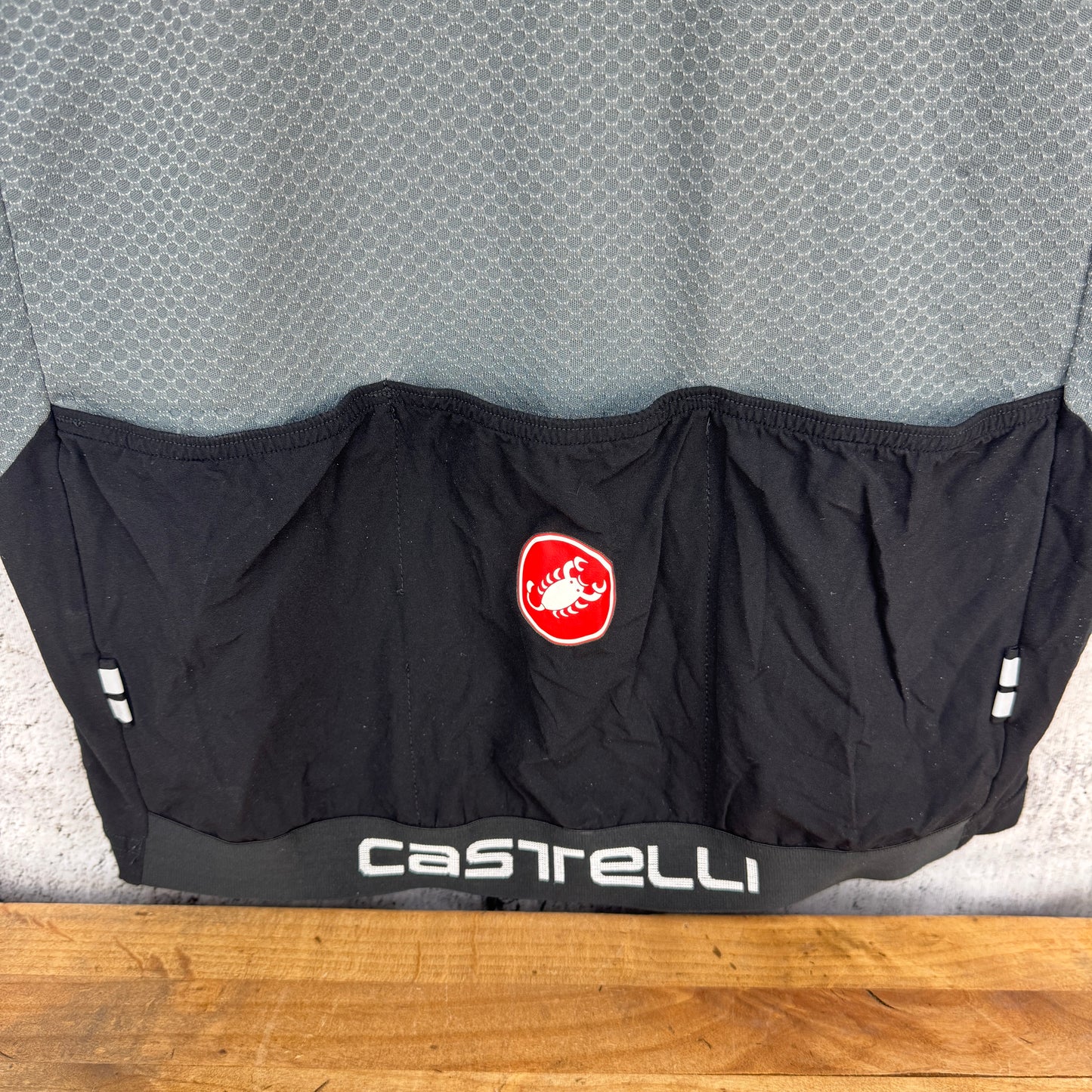 Castelli Black/Gray Men's Large Short Sleeve Cycling Jersey w/Pockets
