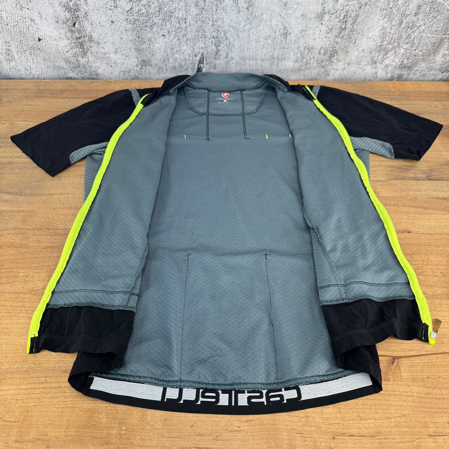 Castelli Black/Gray Men's Large Short Sleeve Cycling Jersey w/Pockets