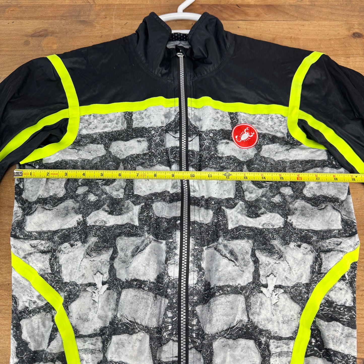 Castelli Pave Waterproof Men's Large Black/Grey/Yellow Cycling Jacket