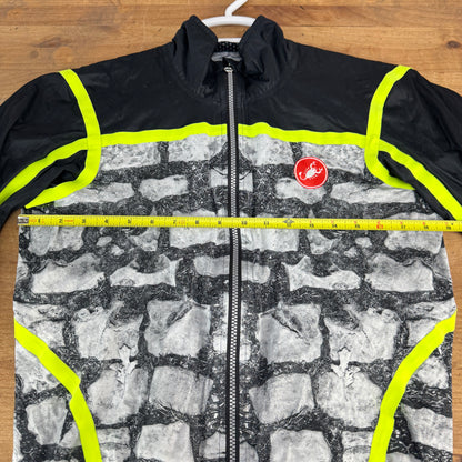 Castelli Pave Waterproof Men's Large Black/Grey/Yellow Cycling Jacket