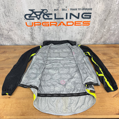 Castelli Pave Waterproof Men's Large Black/Grey/Yellow Cycling Jacket