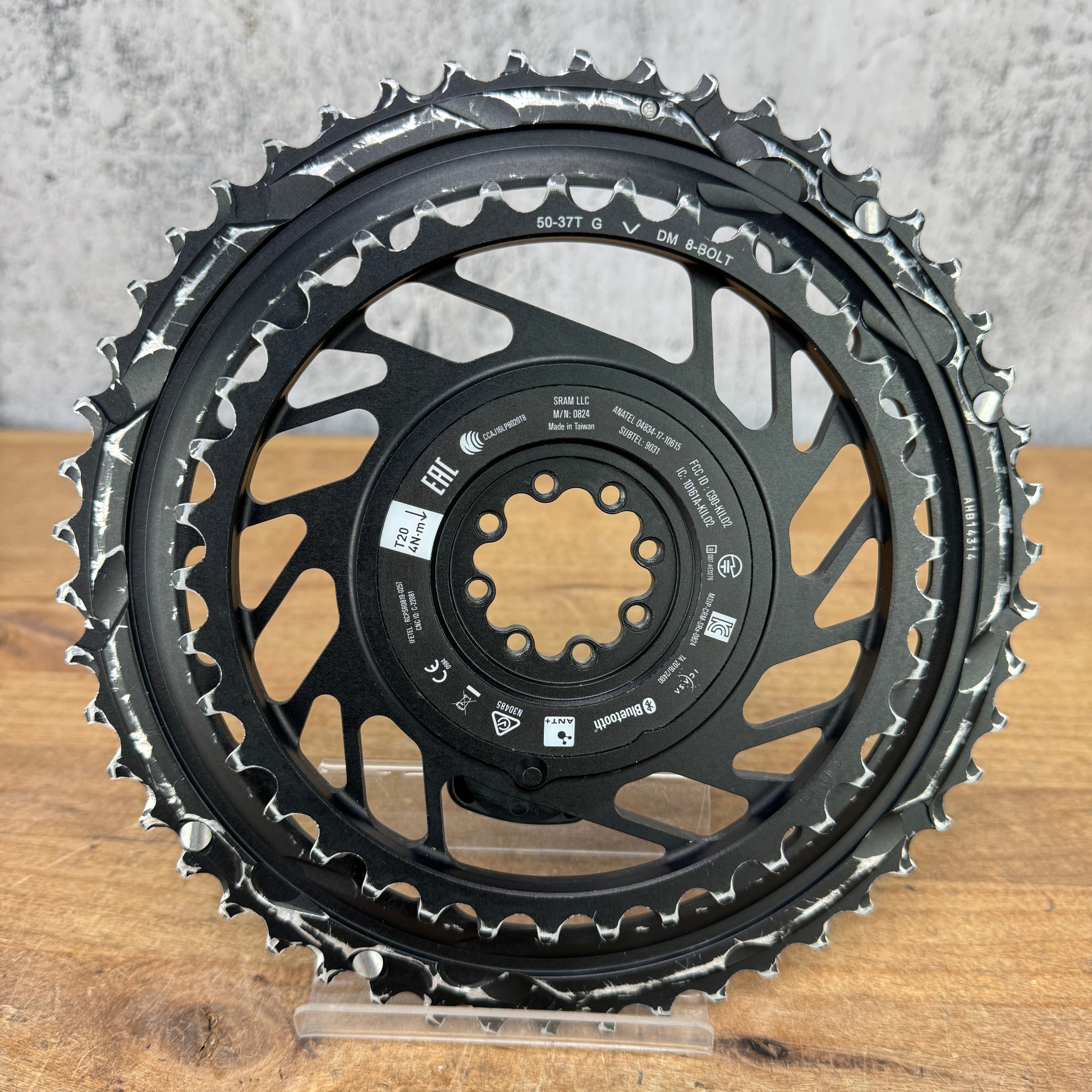 SRAM Red AXS D1 Quarq 50/37t 12-Speed 8-Bolt Power Meter Chainring