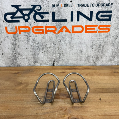 Silca Sicuro Titanium Pair Bike Water Bottle Cages 57g