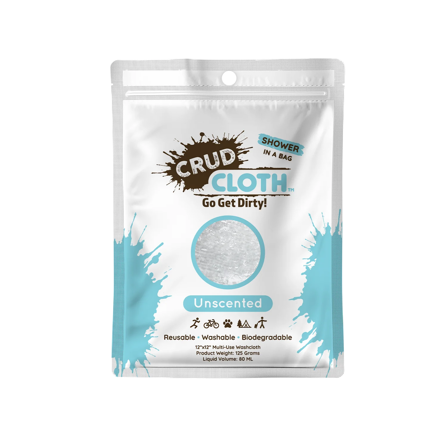 Single Use Sample (QTY 1) Silca Crud Cloth Shower In A Bag - Unscented