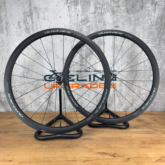 Low Mile! Shimano Dura-Ace WH-R9270 C36 Carbon Disc Tubeless Wheelset 1368g