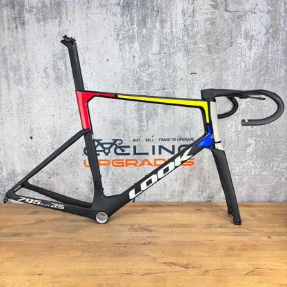 Low Mile! Look 795 Blade RS Iconic Mondrian XL Carbon Disc Brake Frameset 700c