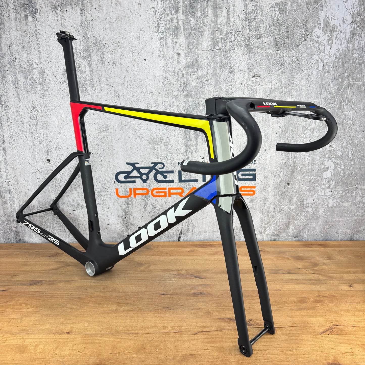 Low Mile! Look 795 Blade RS Iconic Mondrian XL Carbon Disc Brake Frameset 700c
