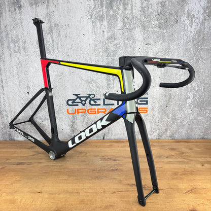 Low Mile! Look 795 Blade RS Iconic Mondrian XL Carbon Disc Brake Frameset 700c