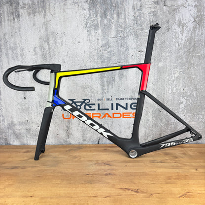 Low Mile! Look 795 Blade RS Iconic Mondrian XL Carbon Disc Brake Frameset 700c