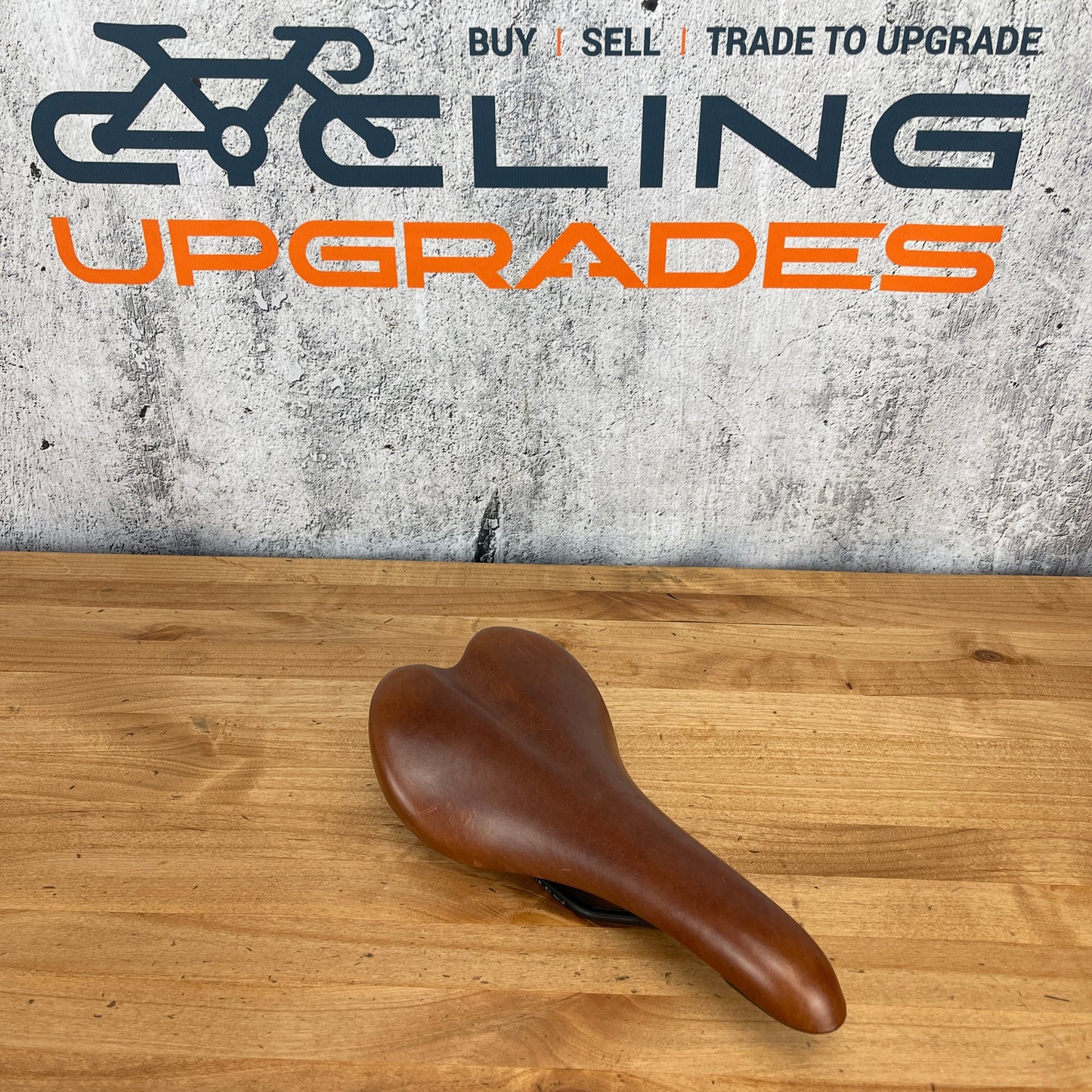 Fortune 7x7mm Alloy Rails Brown 138mm Cycling Saddle 315g