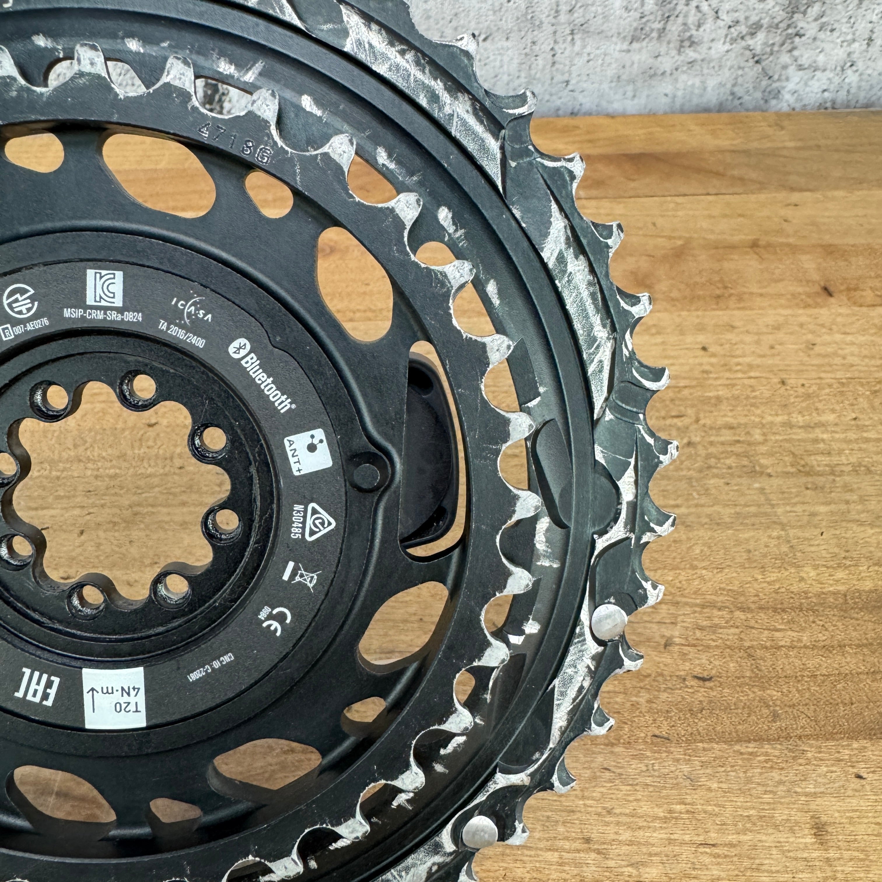 SRAM Red AXS D1 Quarq 46/33t 12-Speed 8-Bolt Power Meter Chainring