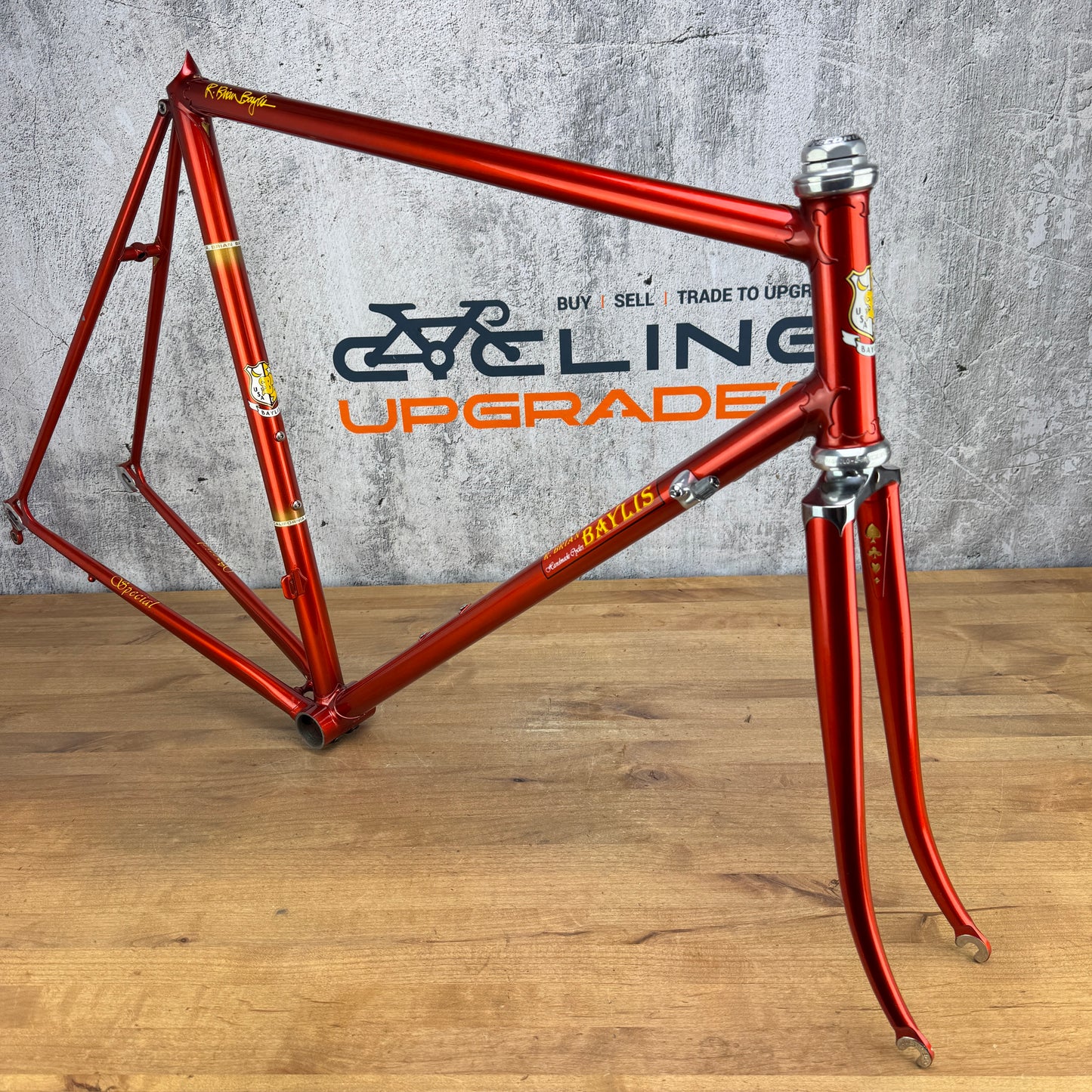 Circa 2006 Brian Baylis Special 56x56cm Rim Brake Lugged Steel Frameset 700c