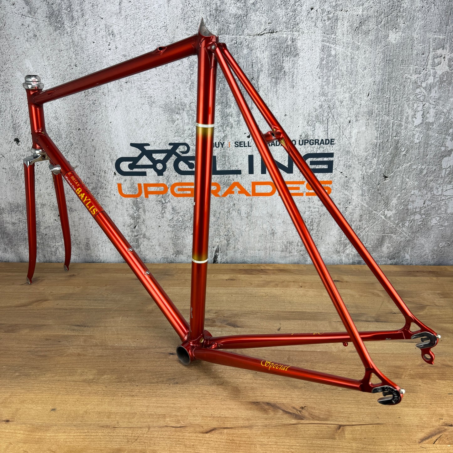 Circa 2006 Brian Baylis Special 56x56cm Rim Brake Lugged Steel Frameset 700c