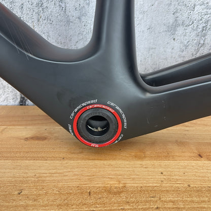 2018 Factor O2 54cm Carbon Disc Brake Road Bike Black Frameset 700c 1630g