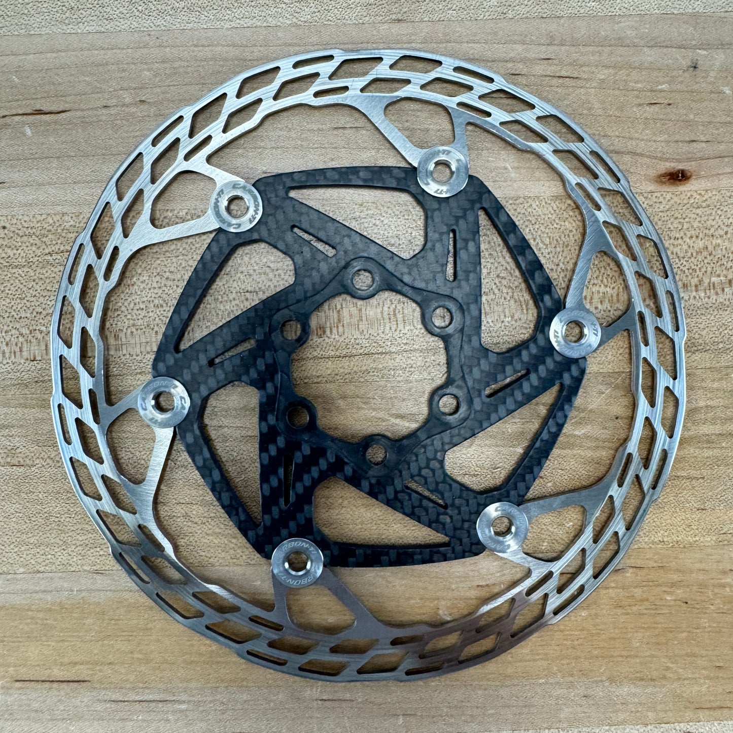 Low Mile! Carbon-Ti X-Rotor Steelcarbon 3 160/160mm Disc Brake Rotors 158g