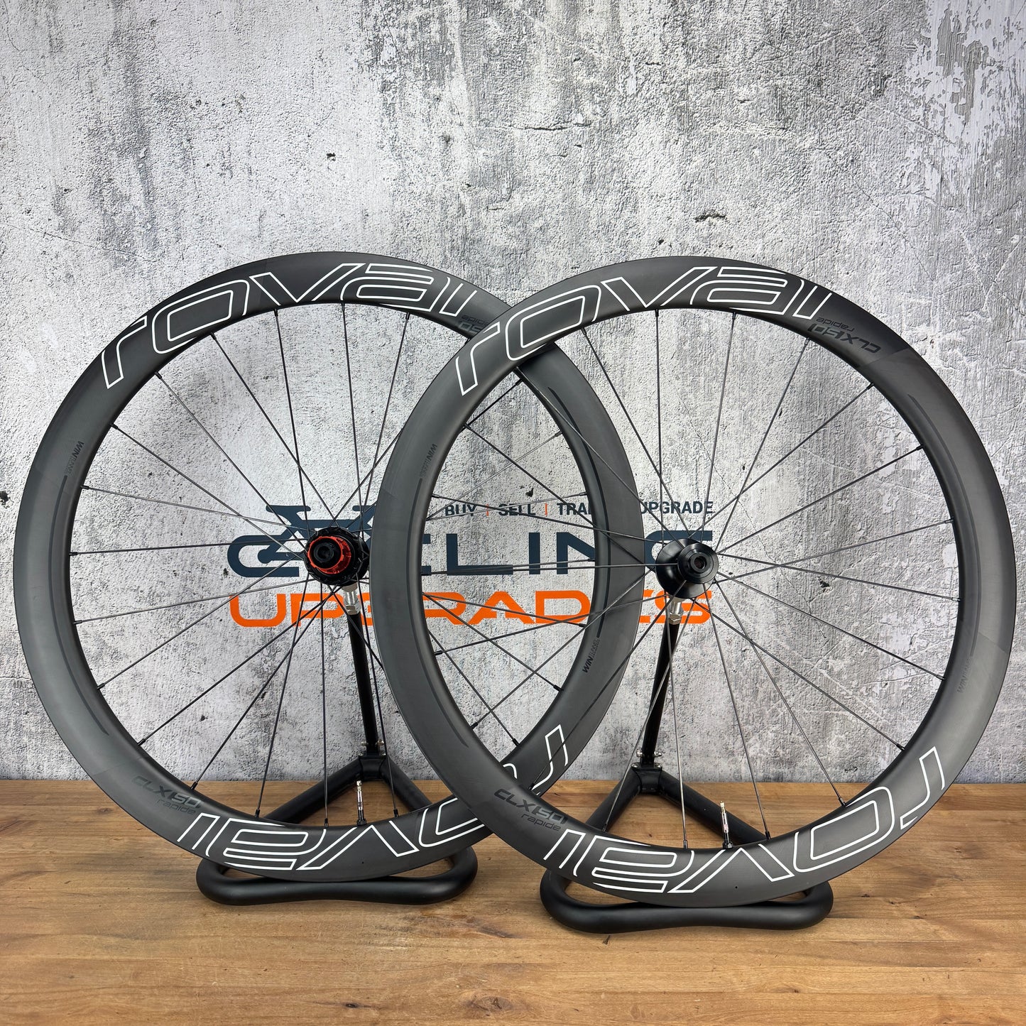 Low Mile! Roval CLX 50 Carbon Tubeless Disc White Decal Wheelset 1412g CeramicSpeed