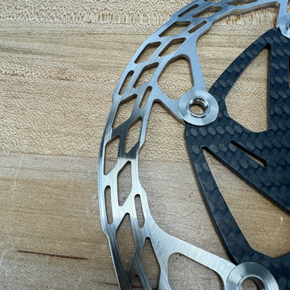 Low Mile! Carbon-Ti X-Rotor Steelcarbon 3 160/160mm Disc Brake Rotors 158g