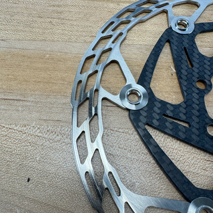 Low Mile! Carbon-Ti X-Rotor Steelcarbon 3 160/160mm Disc Brake Rotors 158g