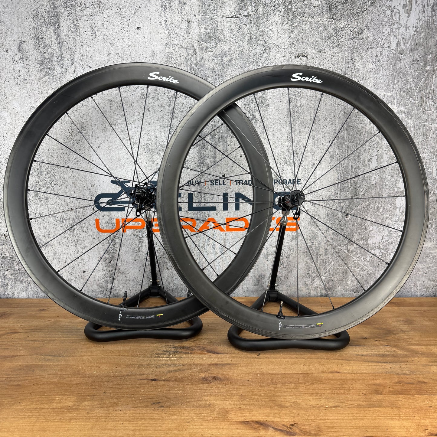 Scribe Aero 50 Carbon Rim Brake Tubeless Road Bike Wheelset 700c 1496g