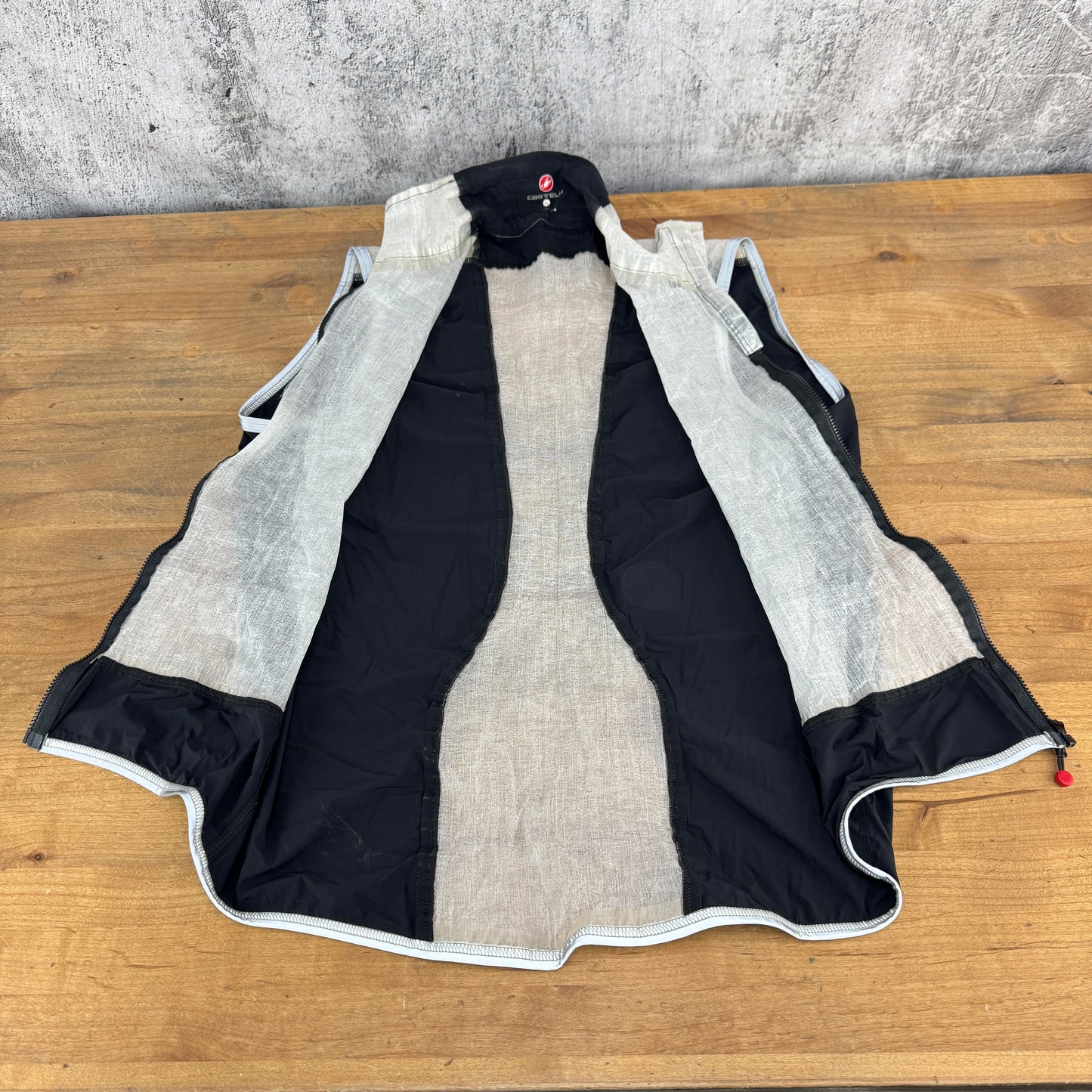 Castelli Rain Vest Men's Extra Large White/Black Cycling Vest