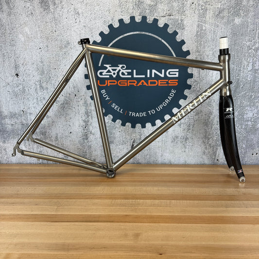 Vintage! Merlin Cyrene 56cm Rim Brake Titanium Frameset 700c Reynolds Ouzo Pro
