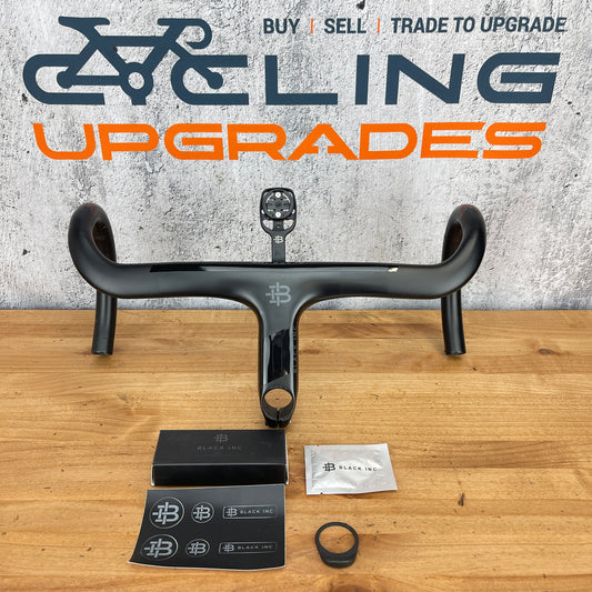 Black Inc Integrated Road 40cm x 120mm Aero Carbon Bike Handlebar 365g