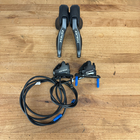Shimano GRX ST-RX815 11-Speed Di2 Electronic Shifters + Flat Mount Brake Calipers