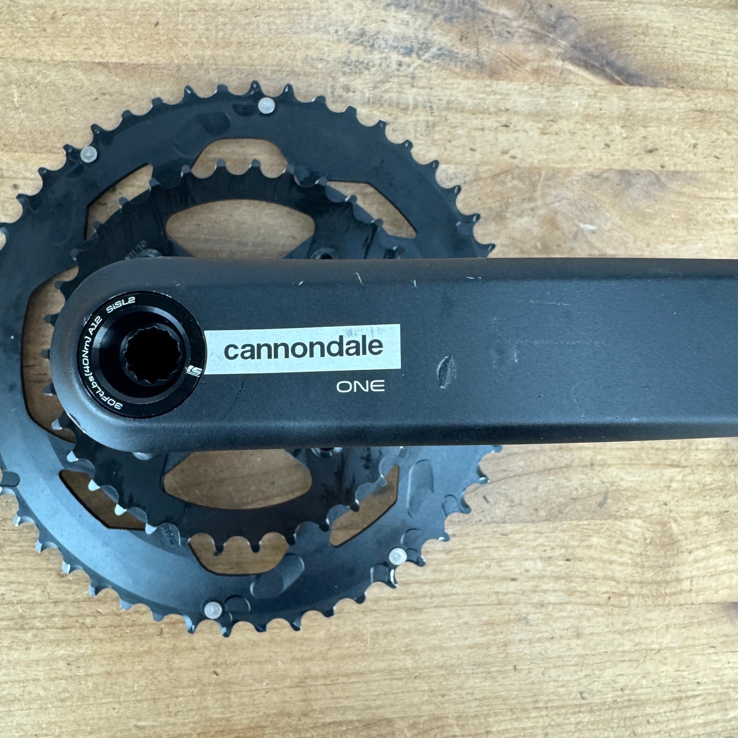 Low Mile! Cannondale One 172.5mm 50/34t Aluminum Crankset with Chainrings 813g