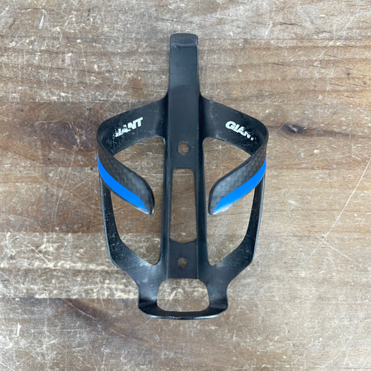 Giant Carbon Blue Accents Single Bike Water Bottle Cage 28g
