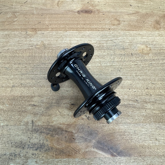 Light Use! Chris King R45D Gloss Black 12mm x 100mm Disc Brake 24 Hole Front Hub