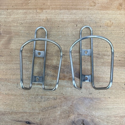 Pair King Cage Stainless Steel Bike Water Bottle Cages 95g