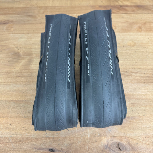 Low Mile! Pirelli P7 Sport 700c x 28mm Clincher Pair Road Bike Tires 616g