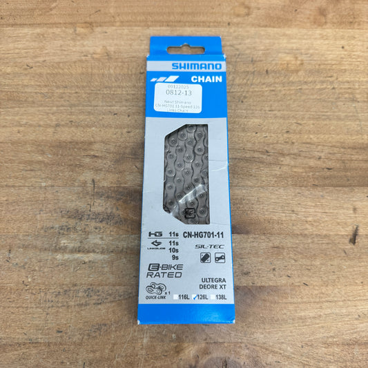 New! Shimano CN-HG701 11-Speed Silver 126 Links Bike Chain 310g