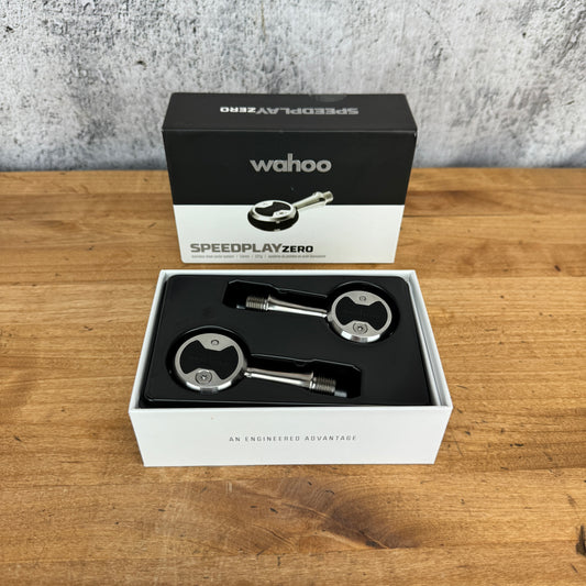 New! Speedplay Zero 53mm Stainless Steel Clipless Pedals + Cleats 221g