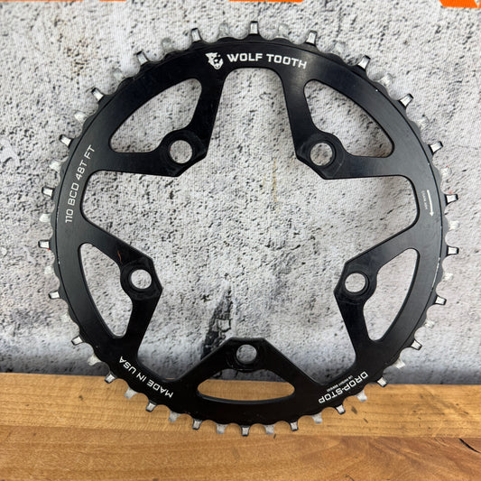 Wolf Tooth Drop-Stop 48T 110 BCD 5-Bolt 1x Bike Chainring 107g