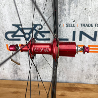 Nobium Alloy Tubular Wheelset 700c Rim Brake Tune Mig70 Mag180 Hubs Sapim CX-Ray